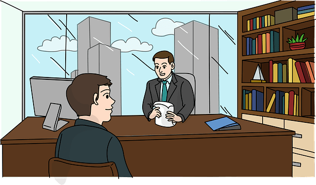 An Interviewer is Taking an interview of a student